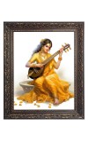 Goddess Saraswati Happy Vasant Panchami Puja Big Photo Frame - 24x28 Inches for Home & Office Decoration