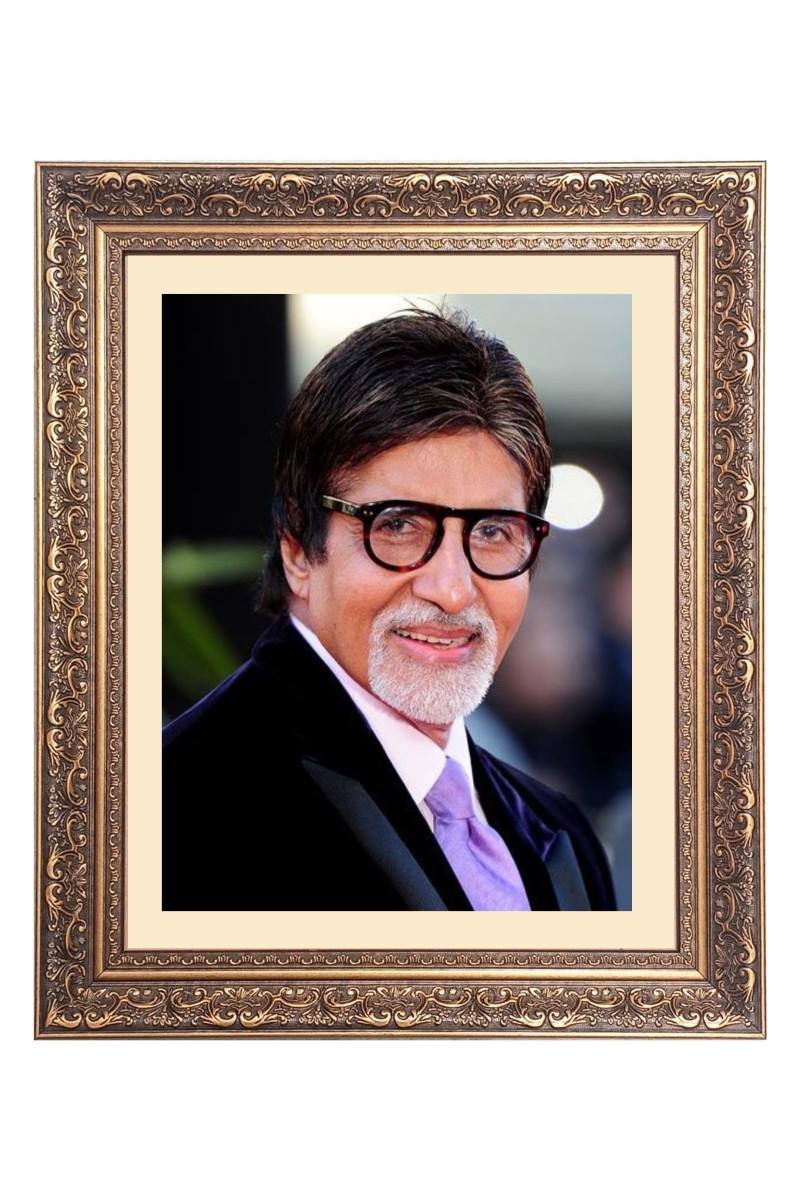 Sri Amitabh Bachchan Big Photo Frame - 20x24 Inches for Home & Office Decoration