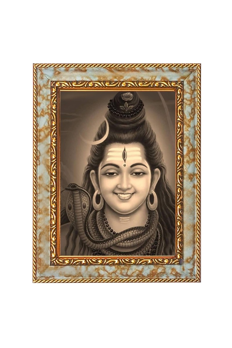 Har Har Mahadev Digital Print Photo 10.7x12.7 inches (I6048) - Vibrant Religious Wall Art for Home or Office Decor.