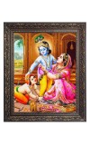 BabyKrishna with Yoshoda Big Photo Frame - 18x22 Inches for Home & Office Decoration