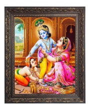 BabyKrishna with Yoshoda Big Photo Frame - 16x20 Inches for Home & Office Decoration