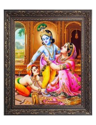 BabyKrishna with Yoshoda Big Photo Frame - 16x20 Inches for Home & Office Decoration