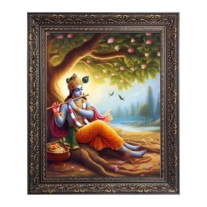 Sri Krishna with flute Big Photo Frame - 20x24 Inches for Home & Office Decoration Sri Krishna with flute Big Photo Frame - 20x24 Inches for Home & Office Decoration