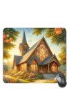 Customized Beautiful Church Picture Sublimation Mouse Pad | 8 X 7.5 Inch | Smooth Cloth Surface | Non-Slip Rubber Base | Personalized Mousepad for Laptop & Desktop (F17196)