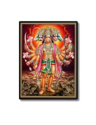 Panchamukhi Hanuman Laminated Photo - 5x7 Inches, Divine Blessings for Home & Office and Temple Decoration