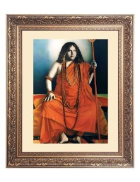 Sri Pranabananda JI Big Photo Frame - 16x20 Inches for Home & Office Decoration