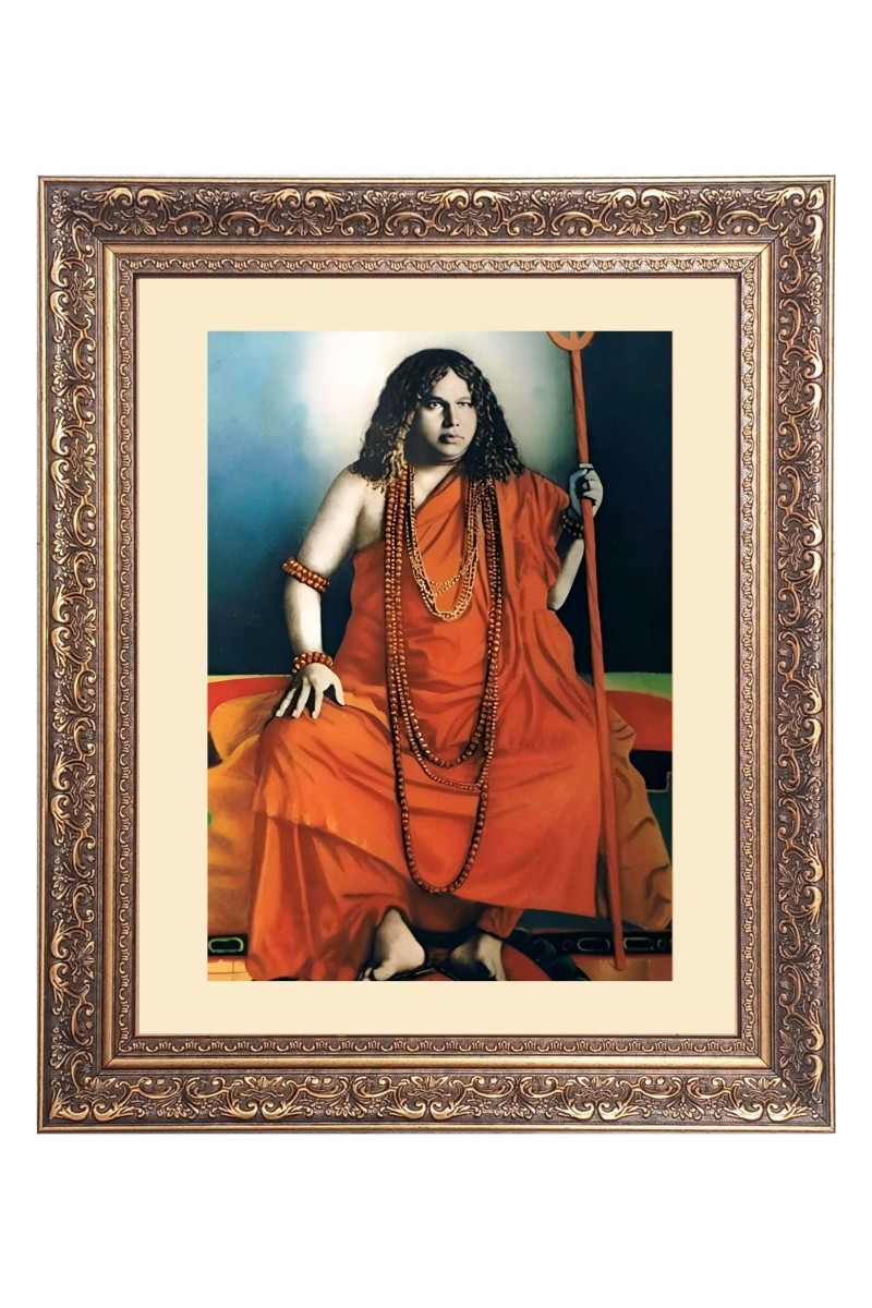 Sri Pranabananda JI Big Photo Frame - 16x20 Inches for Home & Office Decoration