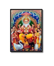 Vishwakarma Laminated Photo - 5x7 Inches, Divine Blessings for Home & Office and Temple Decoration