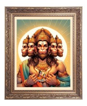 Panchmukhi Hanuman Big Photo Frame - 16x20 Inches for Home & Office Decoration