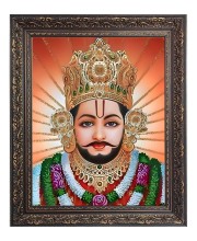 Lord Kahtu Shyam Big Photo Frame - 16x20 Inches for Home & Office Decoration