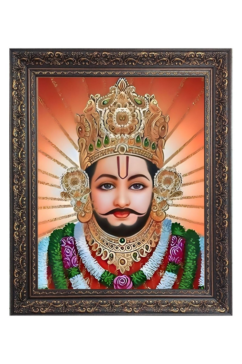 Lord Kahtu Shyam Big Photo Frame - 18x22 Inches for Home & Office Decoration