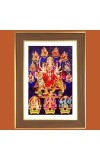 Durga Maa Photo Frame - 12x16 Inches, Brown Wooden Frame for Home, Office & Temple Decoration