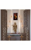 Lord Ganesh Wall-Mount Rectangular Polystyrene Photo Frame for Pooja Room, Home Decoration and Gifting, 9.6 x 15.6 inches Black Frame (Pack of 1, Printed Photo)
