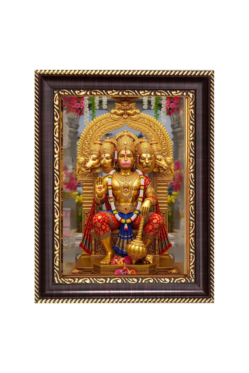 Jai Bajrang bali Digital Print Photo 10.7x12.7 inches (I6078) - Vibrant Religious Wall Art for Home or Office Decor.