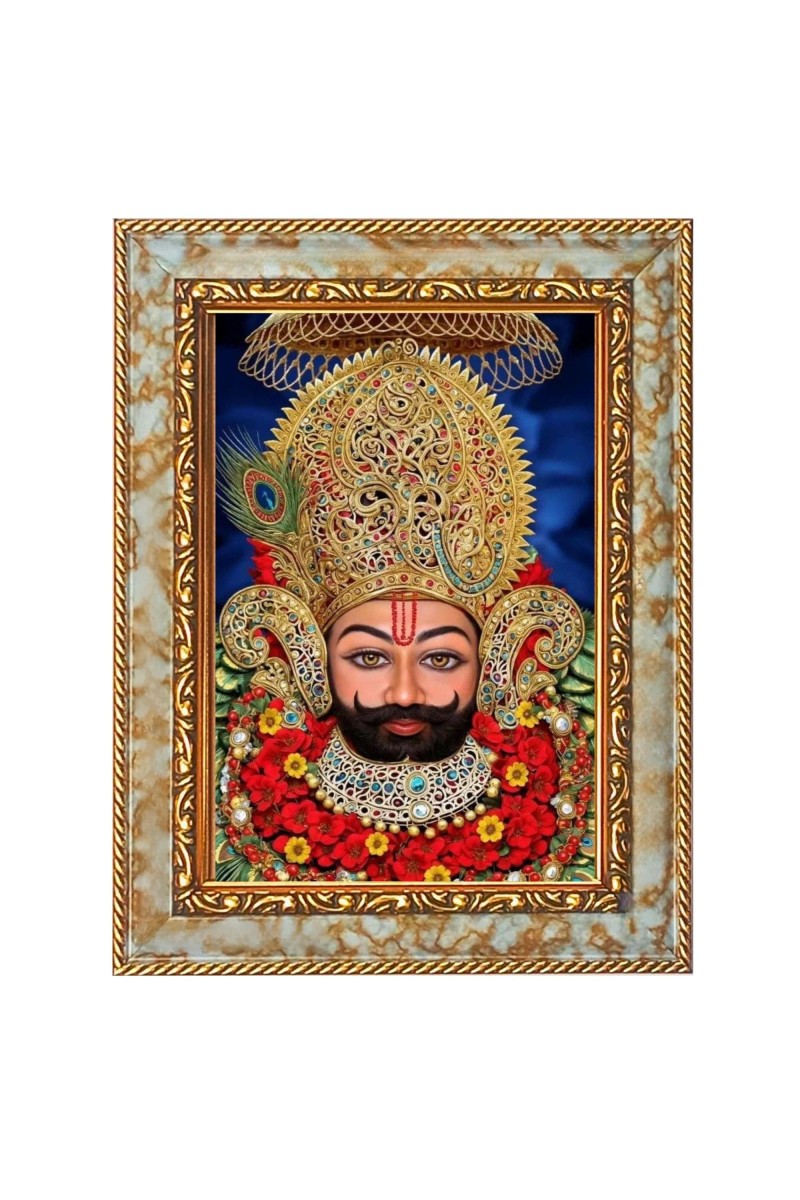 Shree Khatu Shyam Ji Digital Print Photo 6.7x8.7 inches - Vibrant Religious Wall Art for Home or Office Decor.