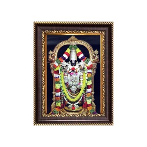 Sri Tirupati Balaji Digital Print Photo 6.7x8.7 inches - Vibrant Religious Wall Art for Home or Office Decor.