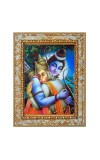 Lord Shiva and Hanuman Digital Print Photo 6.7x8.7 inches - Vibrant Religious Wall Art for Home or Office Decor.
