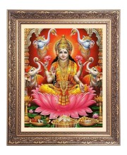 Mata Lakshmi (Laxmi) Big Photo Frame - 16x20 Inches for Home & Office Decoration