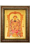 HI Tech Sales Tirupati Balaji Rectangular Photo Frame|God Photo Frames|Lord Venkateswara Photo Frame|Tirupati Balaji Lakshmi Photo Frame|Photo Frame (35 X 26 Cm Wall Mount (Gold)