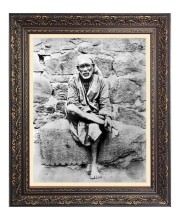 Sai Baba Big Photo Frame - 16x20 Inches for Home & Office Decoration