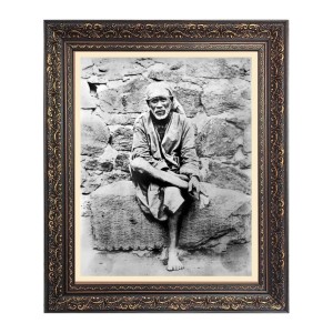Sai Baba Big Photo Frame - 24x28 Inches for Home & Office Decoration