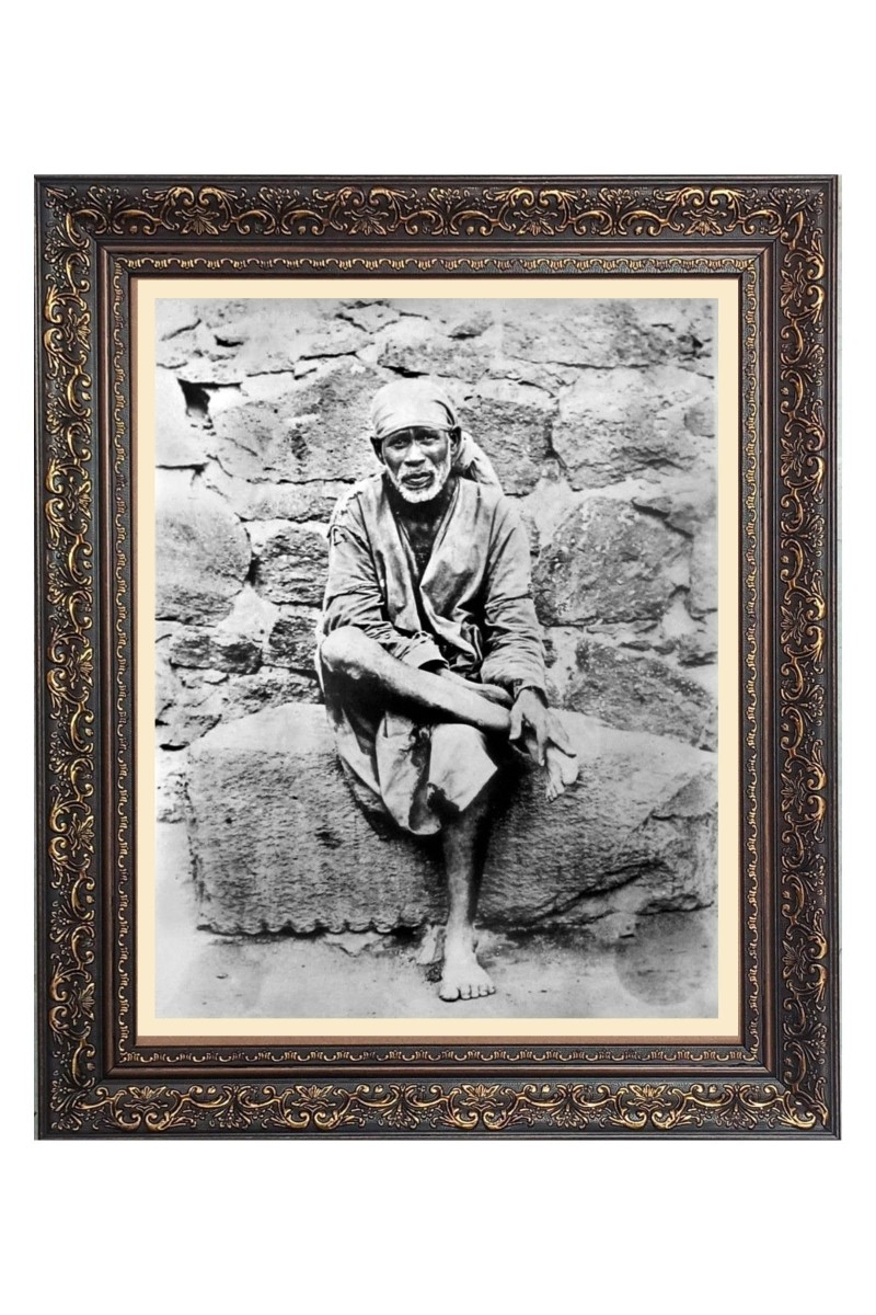 Sai Baba Big Photo Frame - 24x28 Inches for Home & Office Decoration