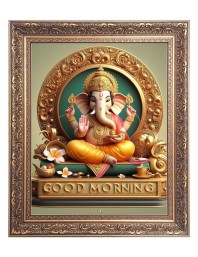 Lord Ganesh Big Photo Frame - 22x26 Inches for Home & Office Decoration