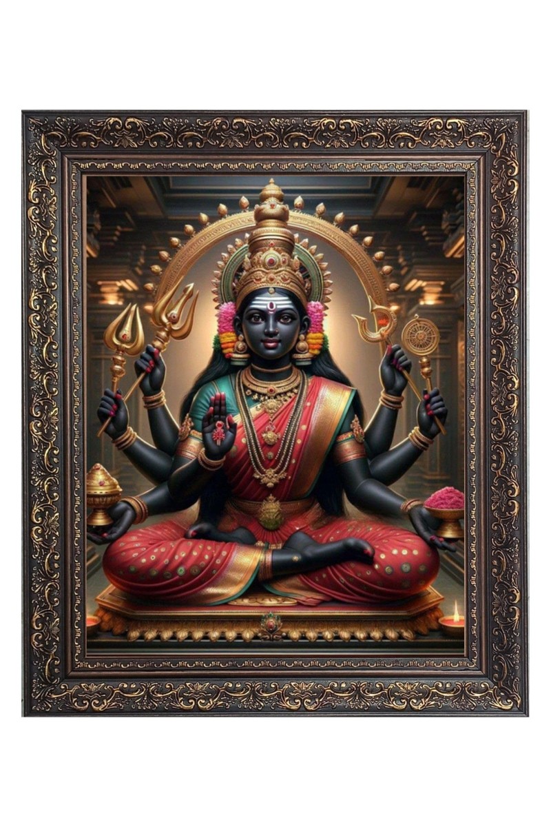 Maha Lakshmi (Laxmi) Big Photo Frame - 16x20 Inches for Home & Office Decoration