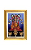 Guruvayurappan Photo Frame - 10x14 Inches, Brown Wooden Frame for Home, Office & Temple Decoration