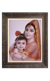 Baby Krishna with Maa yoshda Big Photo Frame - 16x20 Inches for Home & Office Decoration