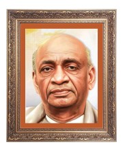 Sardar Vallabhbhai Patel Big Photo Frame - 16x20 Inches for Home & Office Decoration