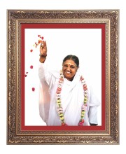 Mata Amritanandamayi Big Photo Frame - 16x20 Inches for Home & Office Decoration