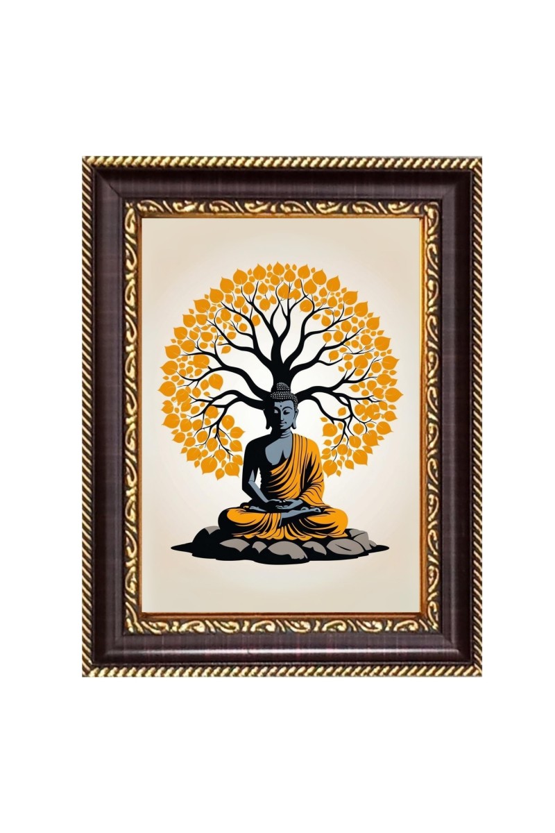 Lord Buddha Digital Print Photo 14.7x16.7 inches (I6047) - Vibrant Religious Wall Art for Home or Office Decor.