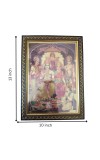Hitech Sales Lord Sri Ram Darbar Light Weighted photo Frame Waterproof Acrylic 3d photo with Wooden Frames for Table, Temple Wall, Mandir, Gym, and Outdoor Spaces, Home Decor