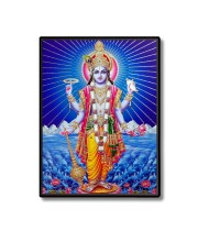 Vishnu Laminated Photo - 7x9 Inches, Divine Blessings for Home & Office and Temple Decoration