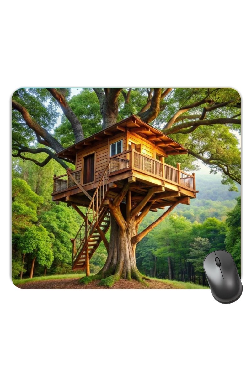 Customized Beautiful Vintage House Picture Sublimation Mouse Pad | 8 X 7.5 Inch | Smooth Cloth Surface | Non-Slip Rubber Base | Personalized Mousepad for Laptop & Desktop (F17417)