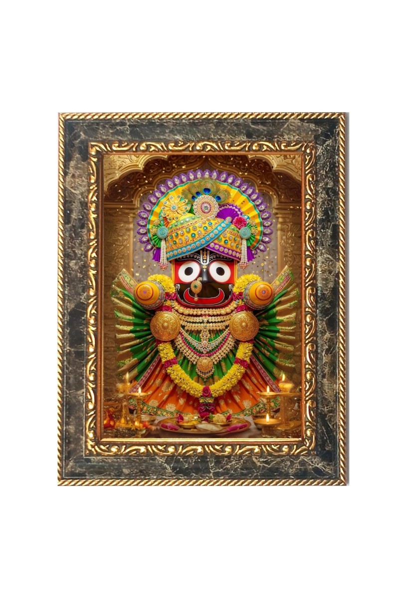 Lord Jagannath Digital Print Photo 8.7x10.7 inches (I6018) - Vibrant Religious Wall Art for Home or Office Decor.