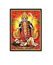 Kali Laminated Photo - 5x7 Inches, Divine Blessings for Home & Office and Temple Decoration