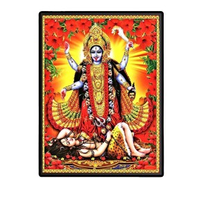 Kali Laminated Photo - 5x7 Inches, Divine Blessings for Home & Office and Temple Decoration