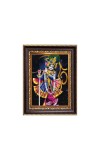 Sri Krishna Digital Print Photo 6.7x8.7 inches - Vibrant Religious Wall Art for Home or Office Decor.