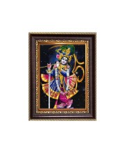 Sri Krishna Digital Print Photo 6.7x8.7 inches - Vibrant Religious Wall Art for Home or Office Decor.
