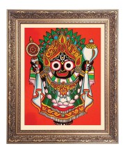Sri Jagannath Big Photo Frame - 16x20 Inches for Home & Office Decoration