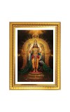 Lord Murugan Photo Frame - 14x18 Inches, Brown Wooden Frame for Home, Office & Temple Decoration