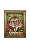Hitech Sales Shiva,Durga, Kratick & Ganesh Photo Frame/Golden Frame/Laminated Photo/Front Glass/Size 10 x 8 Inch