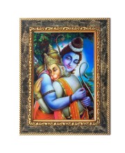 Lord Shiva and Hanuman Digital Print Photo 14.7x16.7 inches (I6062) - Vibrant Religious Wall Art for Home or Office Decor.
