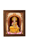 Hitech Sales Mata Annapurna Devi Photo Frame for Pooja Room, Temple Decor, Home Decoration and Gift (Wall and Tabletop, Rectangular, Printed Photo, 12 x 14 inches Frame, Brown)