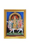 Pradosha Puja Photo Frame - 12x16 Inches, Brown Wooden Frame for Home, Office & Temple Decoration