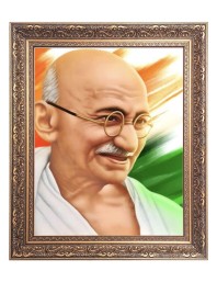 Mahatma Gandhi Big Photo Frame - 16x20 Inches for Home & Office Decoration