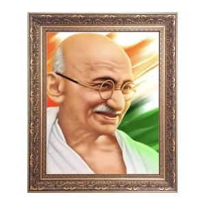 Mahatma Gandhi Big Photo Frame - 16x20 Inches for Home & Office Decoration