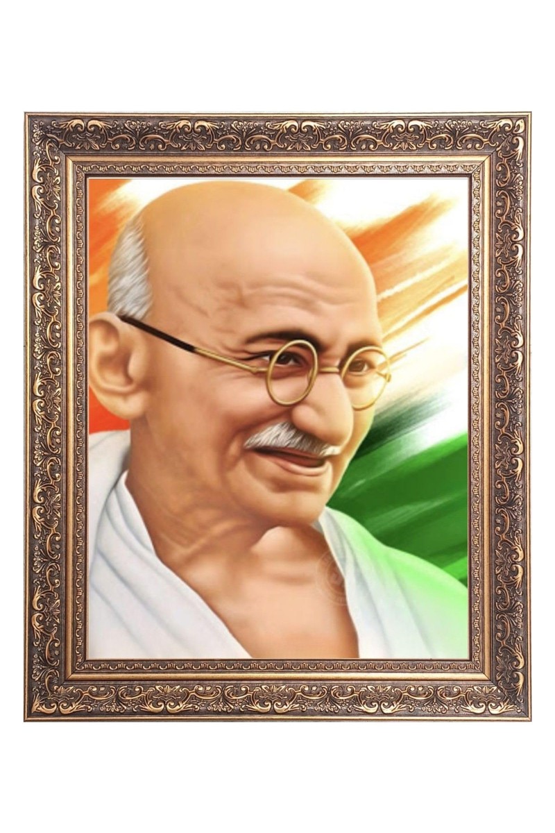 Mahatma Gandhi Big Photo Frame - 18x22 Inches for Home & Office Decoration